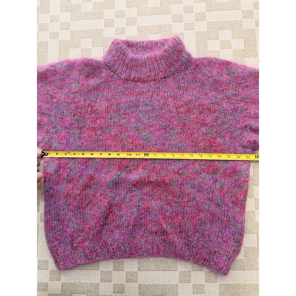 Vintage Mohair Wool Blend Sweater Size Large Boxy Cozy Fit Hand Sewn - Picture 2 of 7